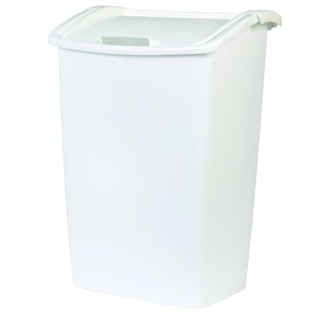 Rubbermaid Rubbermaid 11.25 gal White Plastic Swing Out Wastebasket 2803WHT